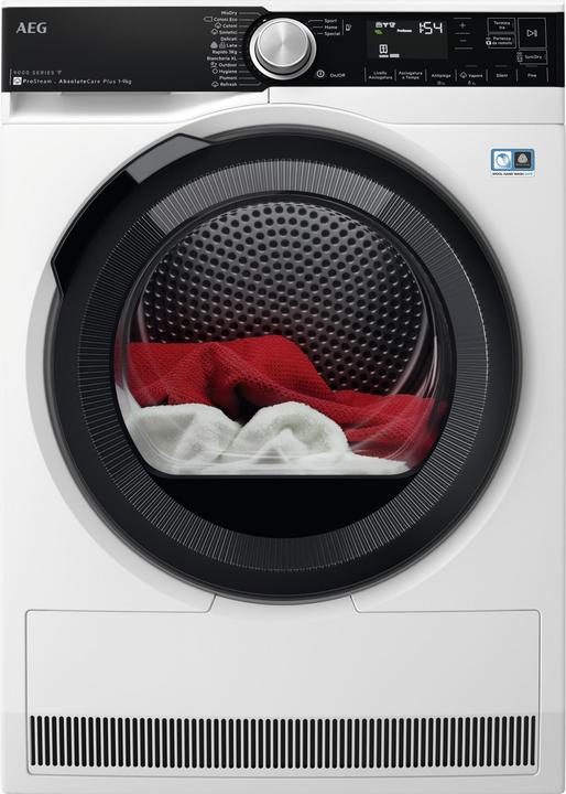 AEG TR9T94ABYS Freestanding tumble dryer Front loading 9 kg A++ White (9 kg, Right)