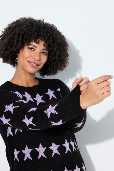 Produktbild Angel of Style Long-Pullover, oversized, Sterne, Ballon-Langarm (58, 60)