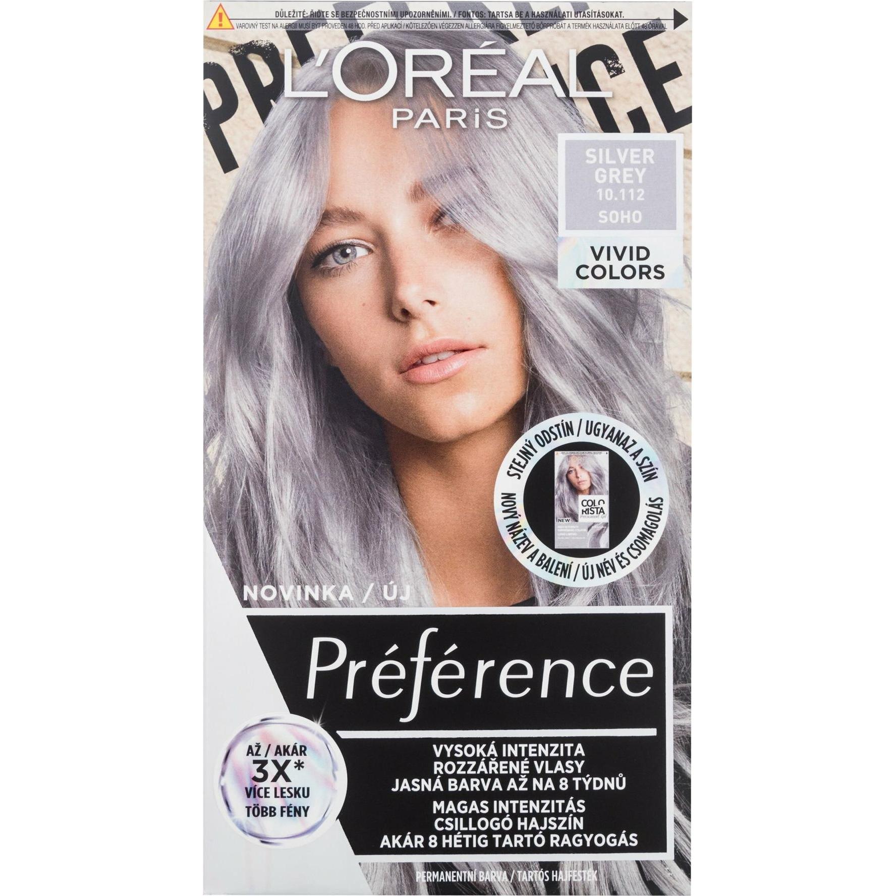 Thumbnail - L'Oréal Paris, Haarfarbe, PrÃfÃrence Vivid Colors (10,112 Silver Grey)