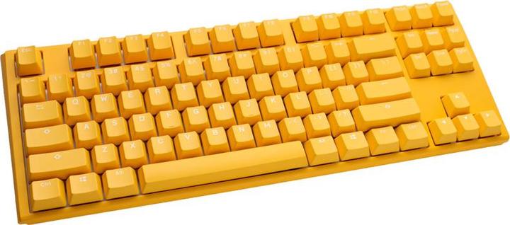 Actual product image Ducky One 3 yellow TKL gaming keyboard, RGB LED - MX-Silent-Red (Germany, Cable)