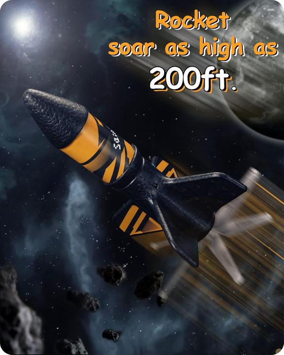 Actual product image Activity Board Rocket toy - Motorised rocket with parachute