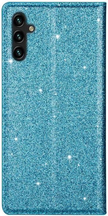 Actual product image Cover-Discount Galaxy A54 - Flip Case Glitter blue (Samsung Galaxy A54 5G)