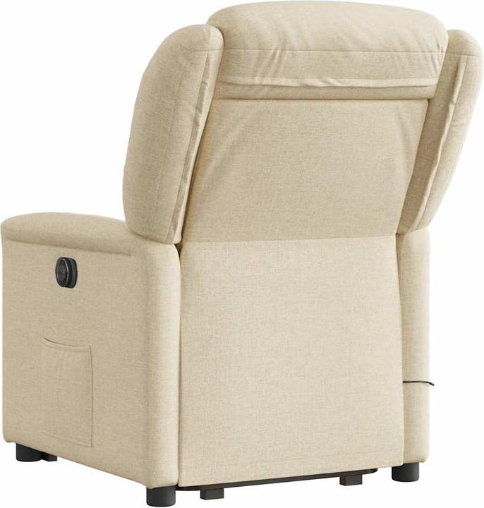 Immagine prodotto vidaXL Poltrona massaggiante elettrica con ausilio stand-up in tessuto crema