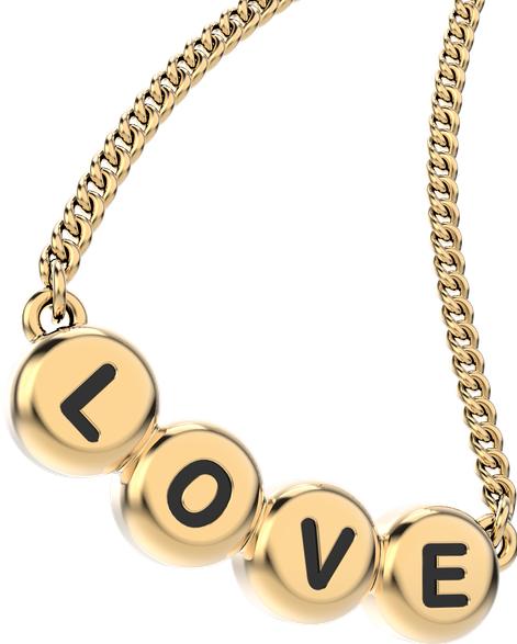 Immagine prodotto Metalmorphose Collana con lettere d'amore (Ottone, Oro 18 carati, 43 cm)