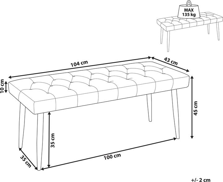 Image du produit Beliani Essonne (104 cm)