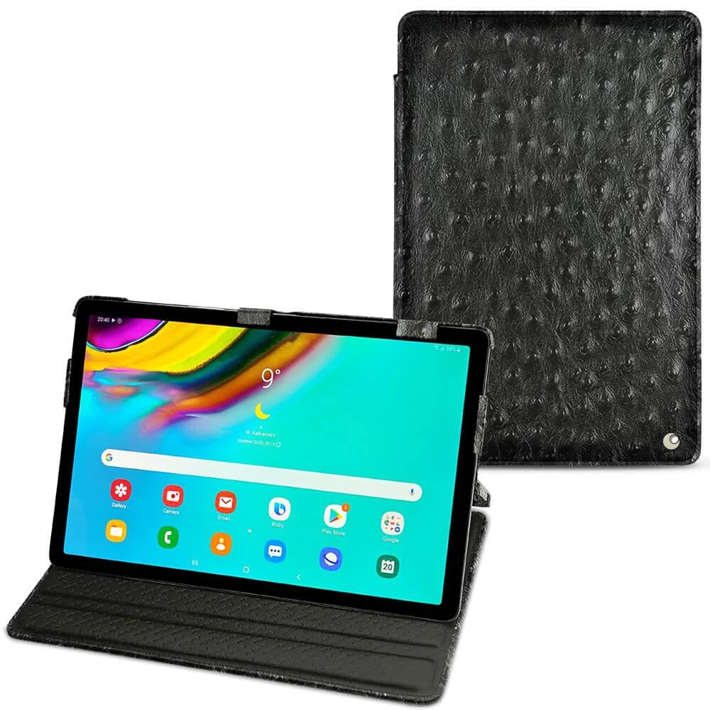 Noreve Lederschutzhülle horizontal (Galaxy Tab S5e), Tablet Hülle, Schwarz