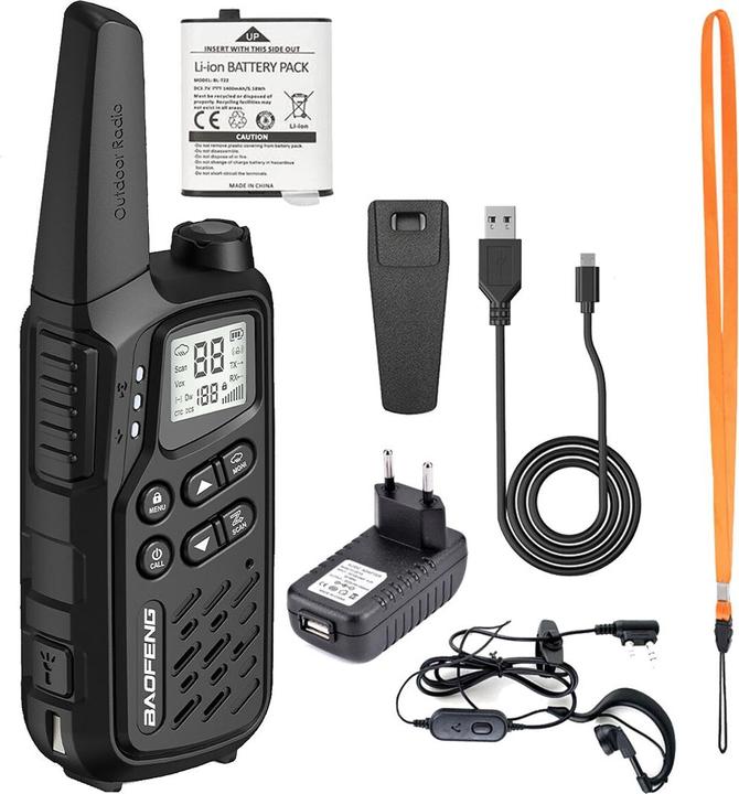 Produktbild Baofeng Walkie-Talkie BF-T25E Schwarz (10 km)