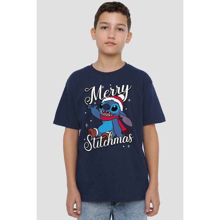 Produktbild Lilo & Stitch Merry Stitchmas TShirt (128)