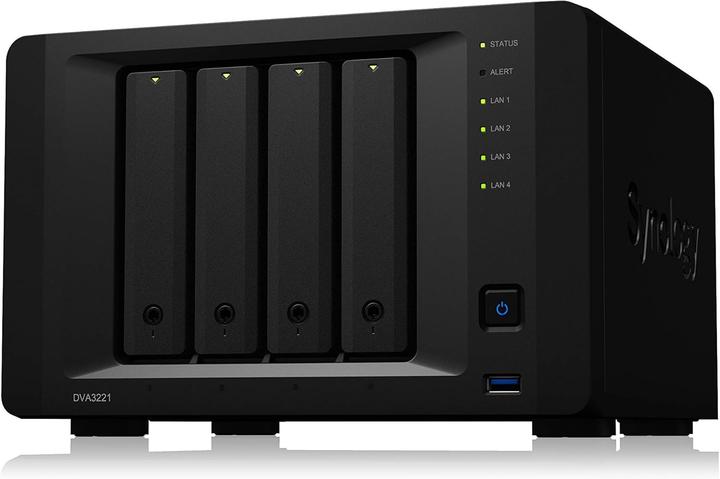 Produktbild Synology 4 bay DVA Deep Learning Video Analytics DVA3221 Diskless