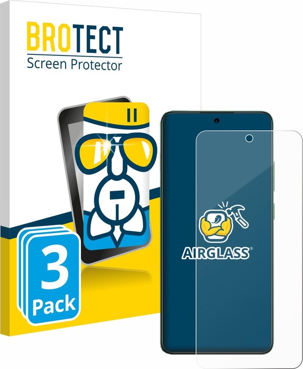 Produktbild BROTECT AirGlass Panzerglasfolie Schutzglas Displayschutz (3 Stück, Xiaomi Redmi Note 12 5G)
