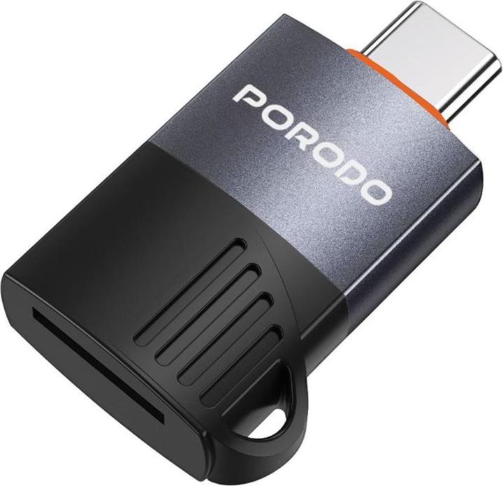 Porodo USB-C OTG TF Kartenleser - Schwarz (USB 2.0)