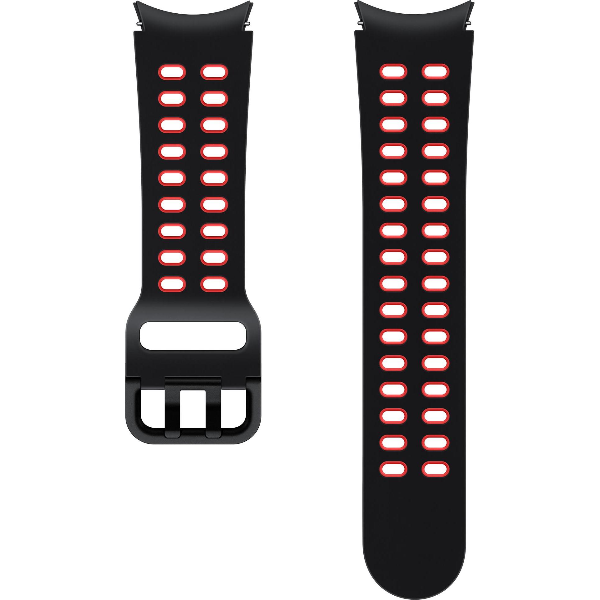 Samsung Extreme Sport Band (20 mm, Fluorelastomer, Galaxy Watch 4), Uhrenarmband, Schwarz