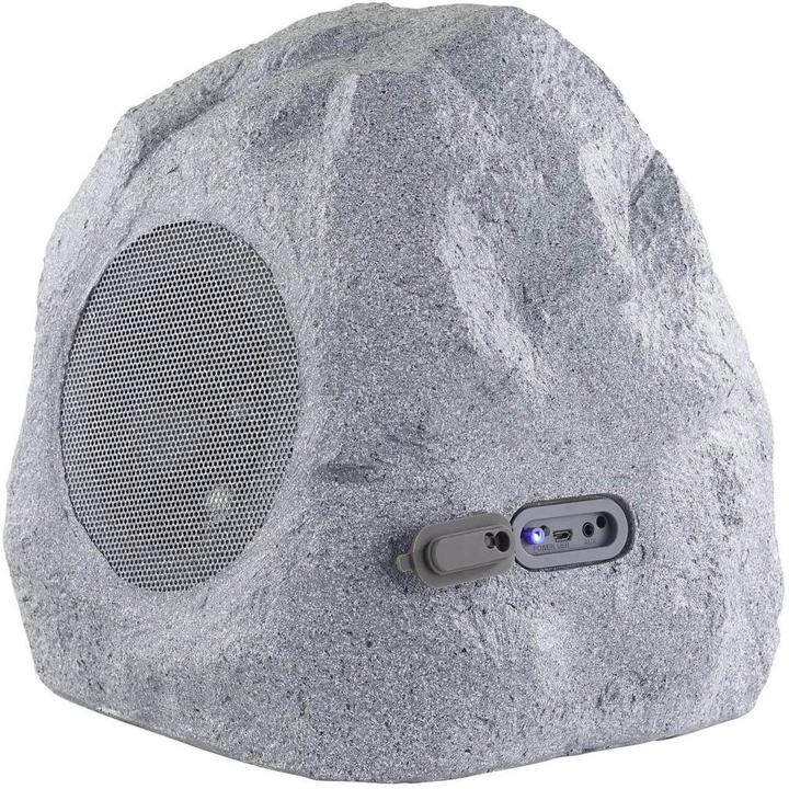 Actual product image Auvisio Garden and outdoor speakers in stone design (6 h, Rechargeable battery operated)
