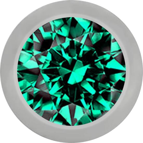 Immagine prodotto Star Piercing Micro sfera in argento con cristallo turchese (senza ottone, Titanio G23)