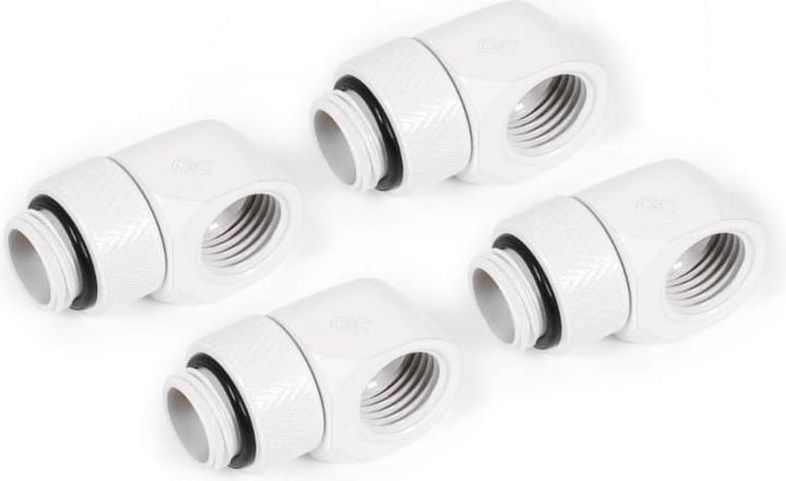 Produktbild Alphacool ANF Eiszapfen L-Verbinder drehbar G1/4 AG auf G1/4 IG - 4pcs Set White