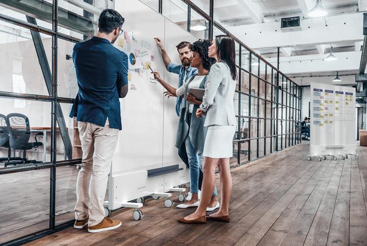 Image du produit Magnetoplan MAGNETOP. Infinity Wall mobile 1141100 émail double face 185x105x22cm