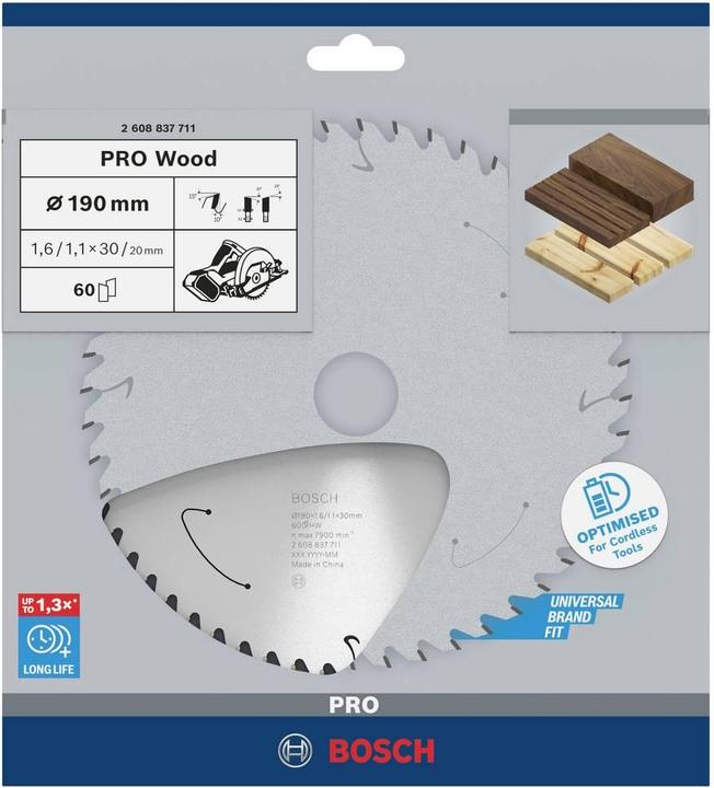 Productafbeelding Bosch Professional Zubehör Cirkelzaagblad voor accuzagen Standaard voor hout