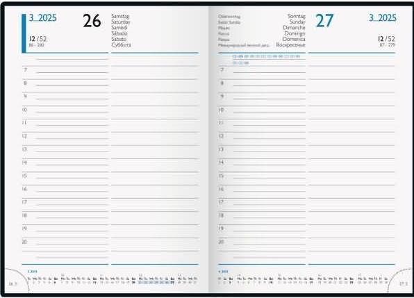 Immagine prodotto Brunnen Calendario 798 A5 1 giorno/pagina cartone naturale canapa 2025 (A5, 1 giorno / 1 pagina)