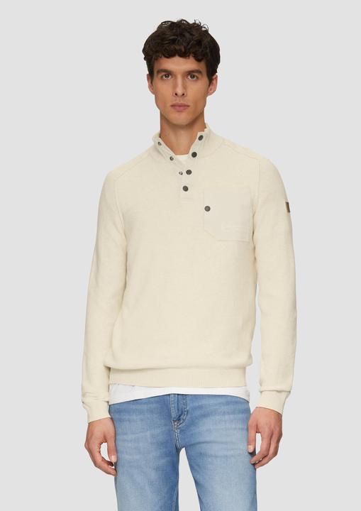 Produktbild S.Oliver Strickpullover Sportiver Strick-Troyer im Fabricmix (L)