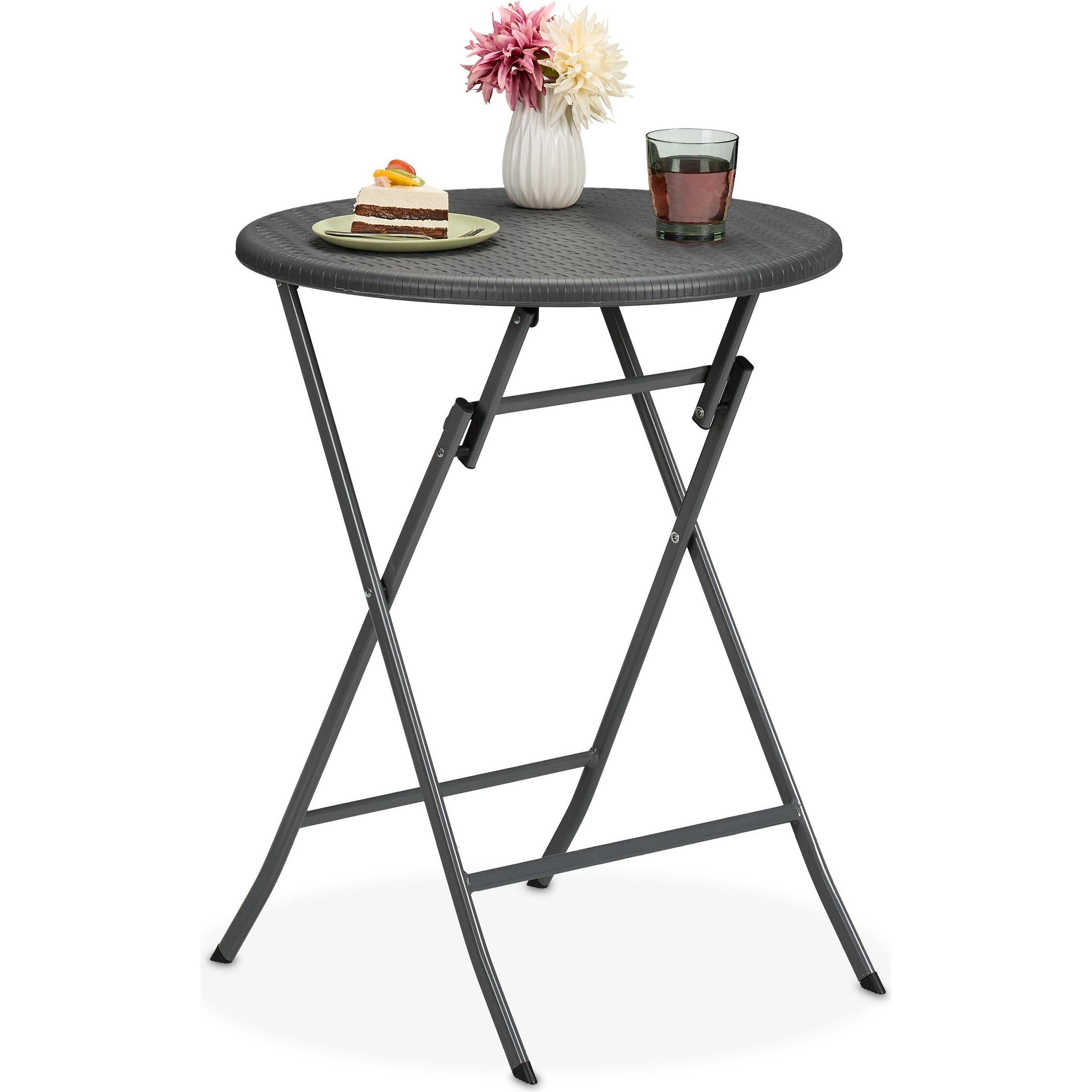 Relaxdays, Gartentisch + Balkontisch, Gartentisch (60 cm)