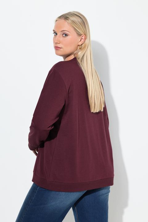 Produktbild Ulla Popken Weihnachts-Sweatshirt, Schleifen, Rundhals, Langarm (54)