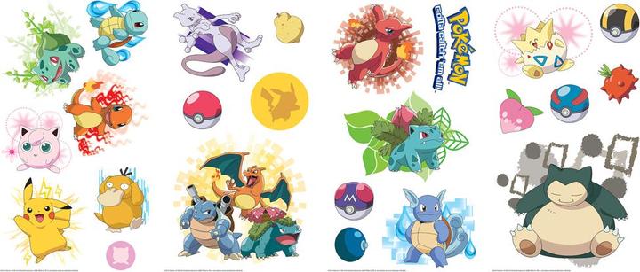 Konjac Sponge Pokemon Iconic Wall Stickers