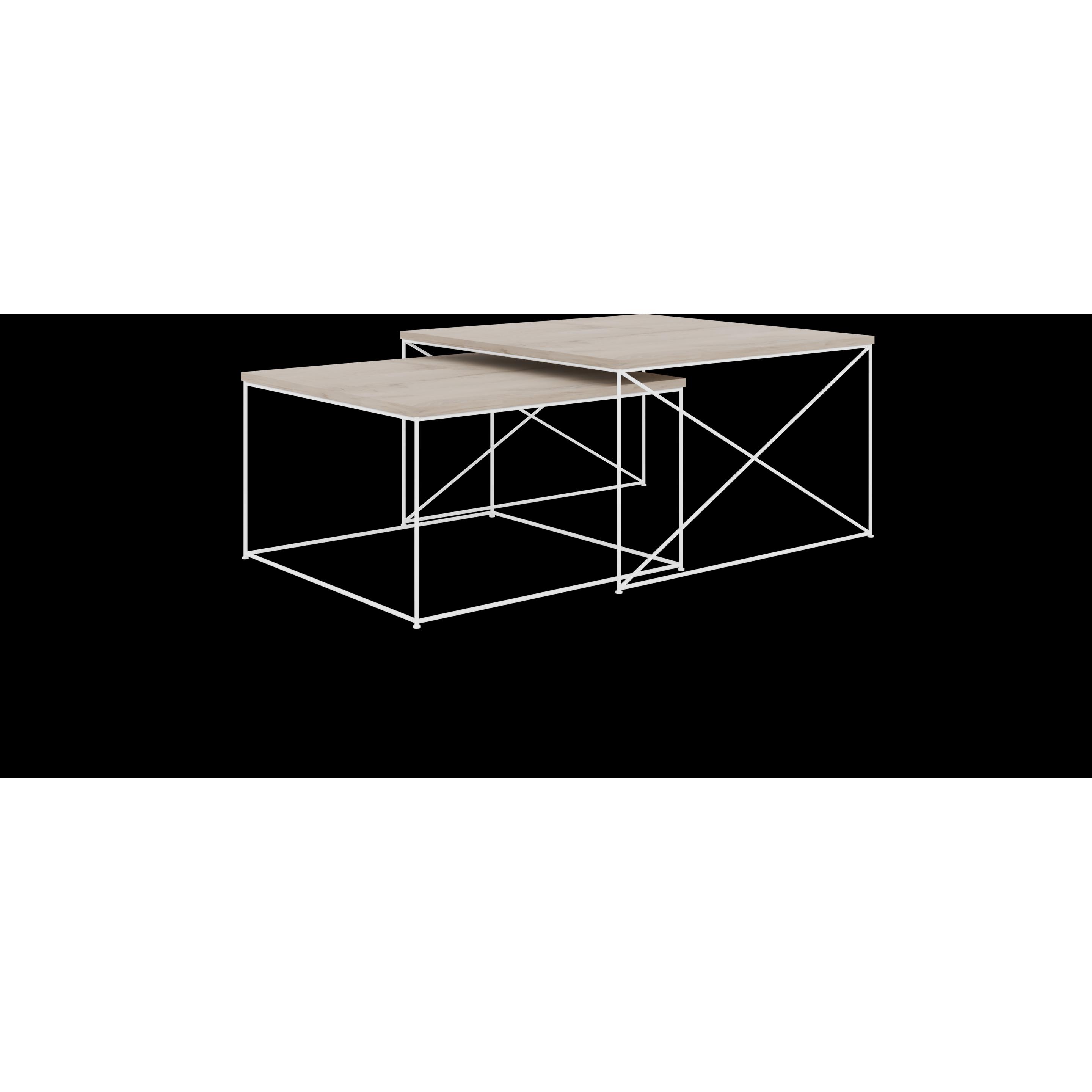 ADRK Furniture, Couchtisch + Beistelltisch, 2In1 (75 x 75 x 43 cm)