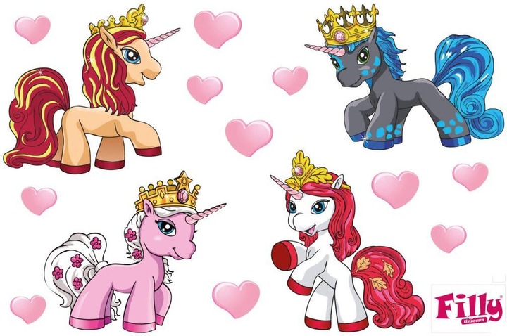 Image du produit Wall-Art Set de romance Filly Unicorn (90 x 60 cm)