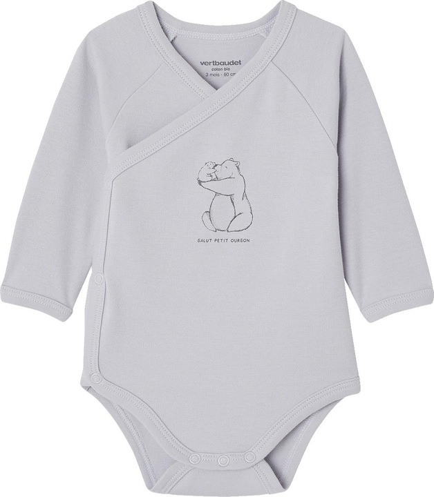 Actual product image Vertbaudet Bio-Kollektion: 2er-Pack Baby Wickelbodys mit langen Ärmeln (50)