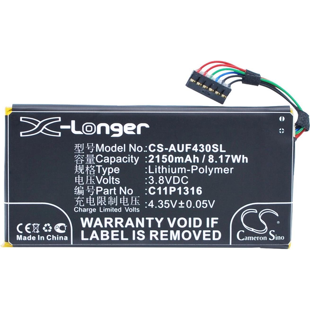 CoreParts Battery for Asus Mobile (2150 mAh), Notebook Akku, Schwarz