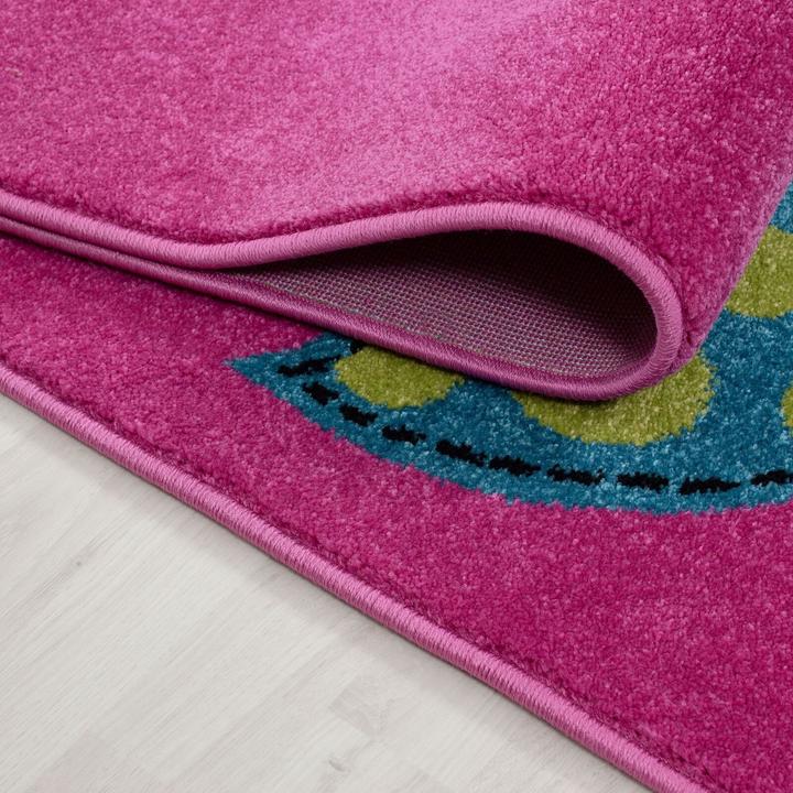 Actual product image Paco Home Kinderteppich Eule Pink Fuchsia - 120x170
