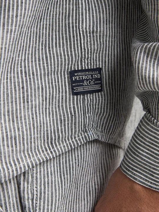 Immagine prodotto Petrol Hemd aus Leinenmischgewebe (L)