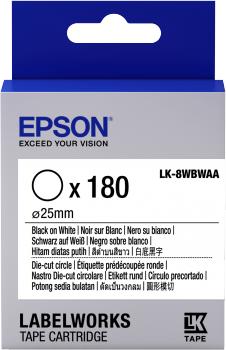 Energie-Label Epson Etikettenkassette Lk-8wbwaa (2.50 cm, Schwarz, Weiss)