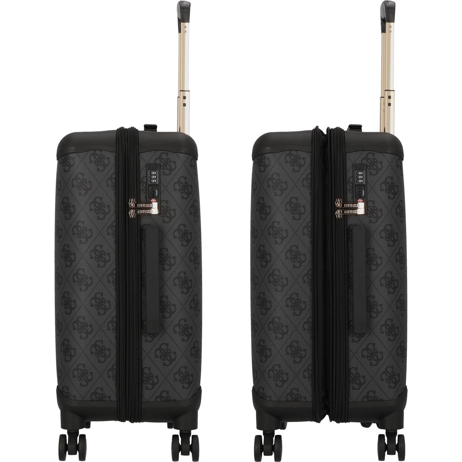 Thumbnail - Guess, Koffer, Berta 4 Rollen Trolley 64 cm mit Dehnfalte, Schwarz, (56 l, M (50 - 90l))