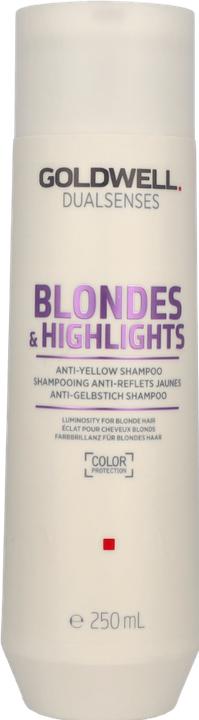 Image du produit Goldwell Shampooing Dualsenses Blondes & Highlights Anti-Yellow (250 ml, Shampoing pour cheveux gris)