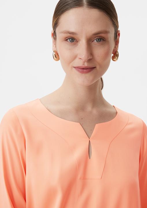 Image du produit Comma Bluse Satinbluse mit Tunika-Ausschnitt (38)