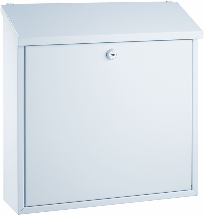 Actual product image Alco Albert 8604 - Letter box, white lacquered, approx. 36 x 36 x 10 cm