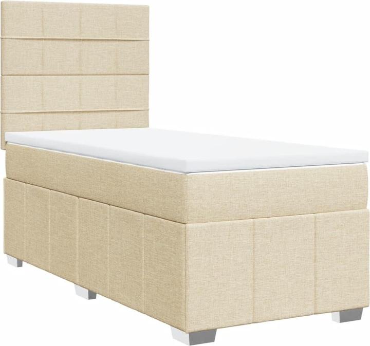 Actual product image vidaXL Bo x springbett mit Matratze 90 x 200 cm Stoff (90 x 200 cm)