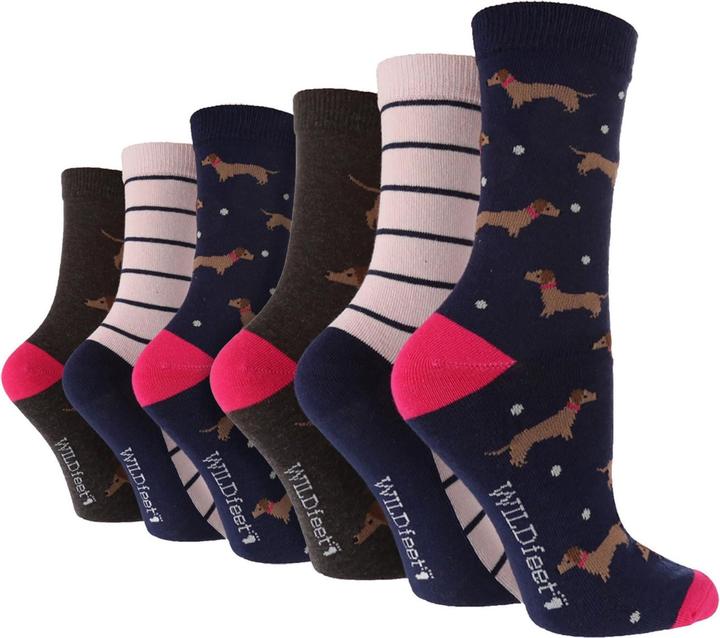 Wildfeet 6er Pack Socken Baumwolle Bunt | Crew Niedliche Socken Lustige (6er Pack, 37 - 42)