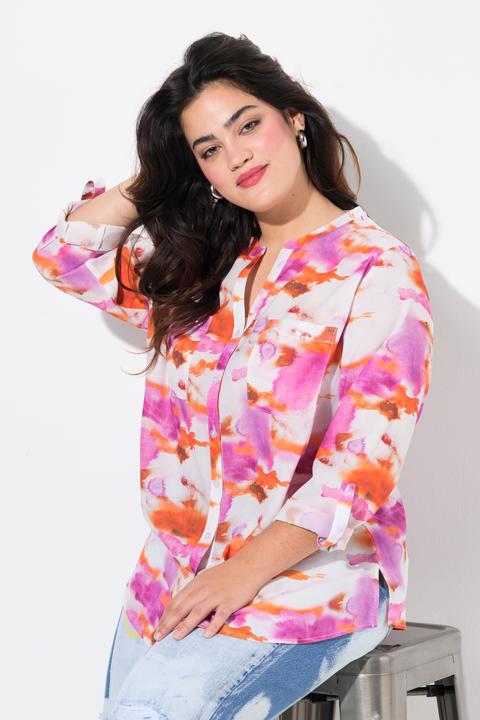 Produktbild Angel of Style Bluse, Straight Fit, Batik-Druck, Pailletten (54)