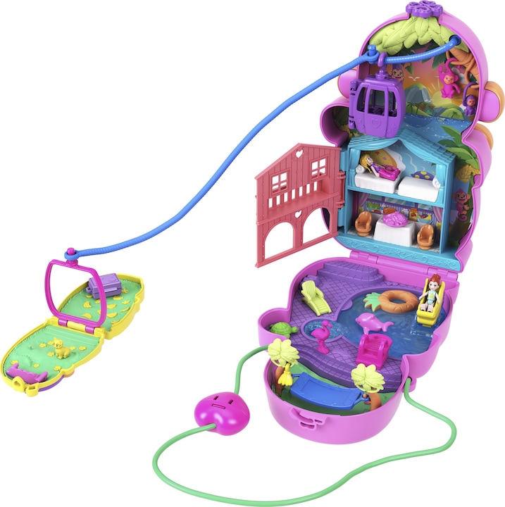 Actual product image Polly Pocket Play set monkey mum and baby