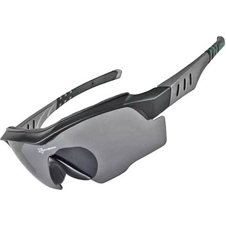 Rockbros Polarisierte Fahrradbrille (Schwarz, Schwarz) (10037)
