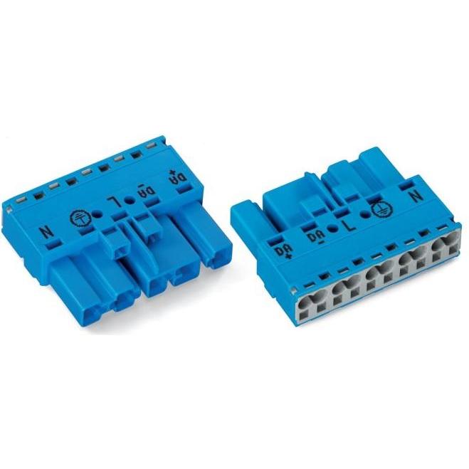 Wago Netz-Steckverbinder WINSTA MID, Elektronikkabel + Stecker, Blau