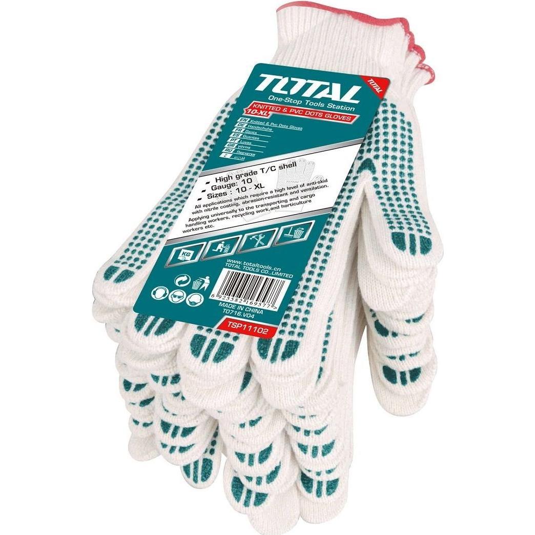 Thumbnail - Total, Schutzhandschuhe, Weisse Strickhandschuhe Grösse 10 (XL) (10)
