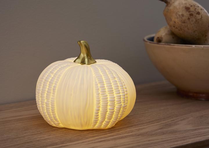 Image du produit Star Trading Keramik Dekoration Kürbis 14 cm, Weiss