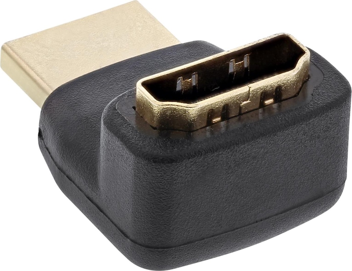 Produktbild InLine HDMI Adapter Stecker/Buchse gewinkelt (Winkeladapter)