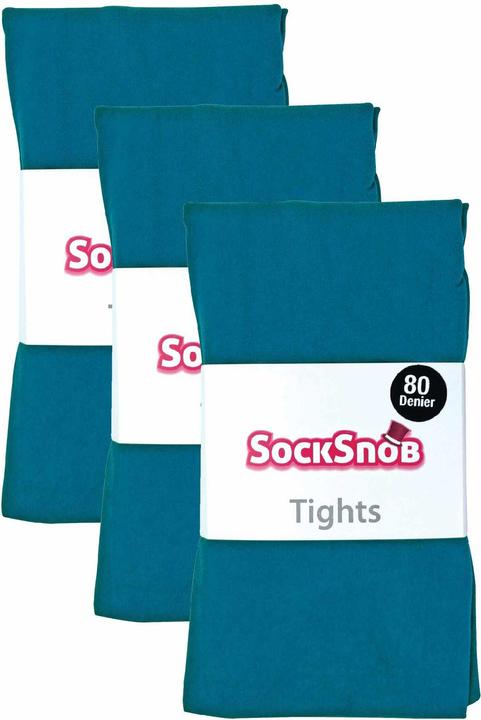 Produktbild Sock Snob 3er Pack Strumpfhose 80 Den | Strumpfhose Blickdicht Matt (80DEN, M)
