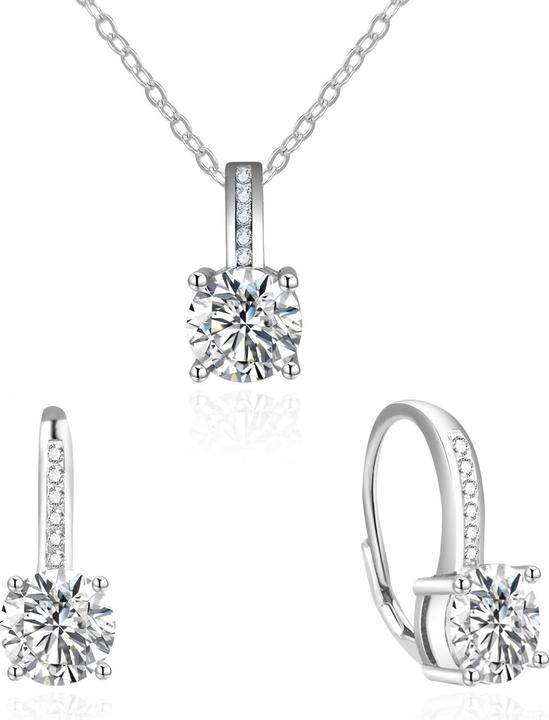 Produktbild Beneto Charming set of jewellery with zirconia AGSET362R (pendant. chain. earrings)