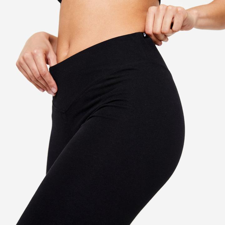 Actual product image Domyos 3/4 Leggings Damen Slim - schwarz (3XL)