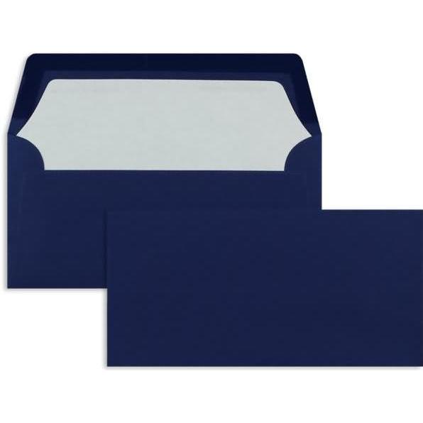 Blanke, Briefumschlag, Briefumschläge DINlang 100g/qm gummiert VE=100 Stück jeans (110 x 220 mm, 100 x)